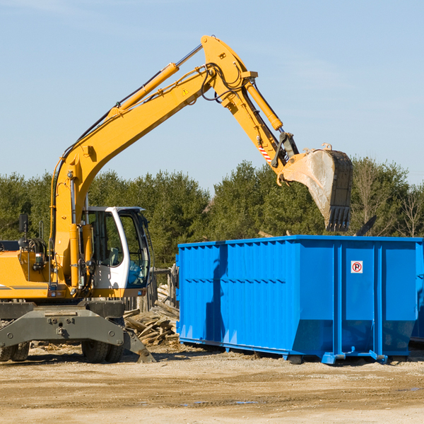 what size residential dumpster rentals are available in Bruno Minnesota